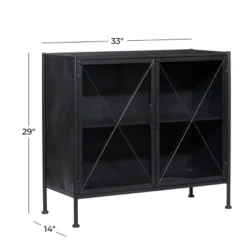 Industrial Metal Cabinet Black - Olivia & May 29 Industrial Metal Cabinet Black - Olivia & May -Furniture Shop GUEST 8fb0ac71 c9ca 4d75 a836 e76a17dcb2d6