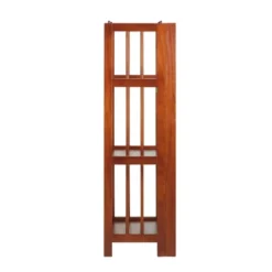 Casual Home 331-39 3 Shelf 14 Inch Folding Office Furniture Wood Bookcase, Mahogany (2 Pack) -Furniture Shop GUEST 90084861 1a28 4e57 8617 3df8644fbdf6