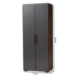 7 Shelf Wardrobe Rikke Two-Tone Wood Storage Cabinet Brown - Baxton Studio -Furniture Shop GUEST 9075e8c7 f560 4ee0 8193 eba7ca0d8083