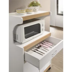 Microwave Kitchen Cart In White - Hodedah 9 Microwave Kitchen Cart In White - Hodedah -Furniture Shop GUEST 90be18f6 ffdd 4d6a b347 709078d4b966