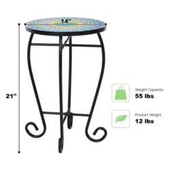Costway Mosaic Side Table Accent Table Round Balcony Bistro End Table OrangeBlueNavy 16 Costway Mosaic Side Table Accent Table Round Balcony Bistro End Table OrangeBlueNavy -Furniture Shop GUEST 90e93892 4259 49ee 94c4 ff0fe07e4260