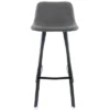 Elama Faux Leather Bar Stool In Gray With Black Legs 2 Elama Faux Leather Bar Stool In Gray With Black Legs -Furniture Shop GUEST 912814d5 d9ec 4e09 8f01 17f71434eea4
