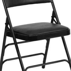 Flash Furniture 4 Pack HERCULES Series Curved Triple Braced & Double Hinged Upholstered Metal Folding Chair -Furniture Shop GUEST 914004c5 a2f8 4e37 bc0f cb4640c8b203