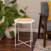 BirdRock Home Ivory Metal Folding Side Table With Removable Tray -Furniture Shop GUEST 91aed898 3de2 44ad 85d1 0fdafc8b93c9