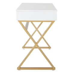 Juliette Vanity Desk Gold Legs With Top White - OSP Home Furnishings 12 Juliette Vanity Desk Gold Legs With Top White - OSP Home Furnishings -Furniture Shop GUEST 91e474f6 c9d5 4904 9b84 7569b20ae42b