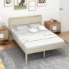 Costway Full/Queen/Twin Size Wooden Platform Bed Frame With Headboard Mattress Foundation Natural -Furniture Shop GUEST 920653b9 ecc1 4f45 b004 3b3bc9e69127