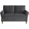 Dunleith Modern Contemporary Velvet Tufted Loveseat In Gray And Walnut - Lexicon -Furniture Shop GUEST 926f7cce 18f2 4410 baf0 6a928a30b6ef