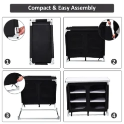 Costway Portable BBQ Aluminum Camping Table Kitchen Cook Station W/ Storage Organizer 19 Costway Portable BBQ Aluminum Camping Table Kitchen Cook Station W/ Storage Organizer -Furniture Shop GUEST 92cb7669 d108 4f85 840b 88a214748bd0
