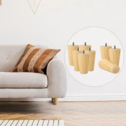 Unique Bargains Round Solid Wood Sofa Armchair Recliner Coffee Table Modern Replacement Furniture Legs Set Of 8 -Furniture Shop GUEST 931186c0 fec8 421a a775 7f11068aee13