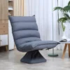 HOMCOM Swivel Floor Chair With Back Support, Microfiber Adjustable Video Gaming Chair For Reading, Lounging, Meditating, Grey -Furniture Shop GUEST 9361472f 361d 43c8 a9d1 a7993c8e5747