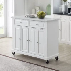 Avery Kitchen Island/Cart Distressed White/White Marble - Crosley 25 Avery Kitchen Island/Cart Distressed White/White Marble - Crosley -Furniture Shop GUEST 93c8320b f449 46b6 b8d9 37d6e59bc87e