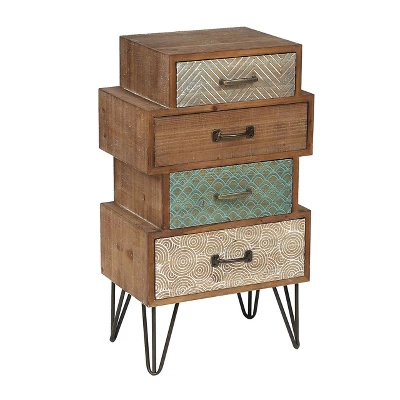 LuxenHome 4-Drawer 33" H X 18.9" W Wood Accent Chest. 11 LuxenHome 4-Drawer 33" H X 18.9" W Wood Accent Chest. - Image 9