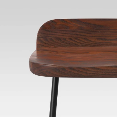 Lorton Low Back Metal Leg Wood Counter Height Barstool - Threshold™ 5 Lorton Low Back Metal Leg Wood Counter Height Barstool - Threshold™ - Image 3