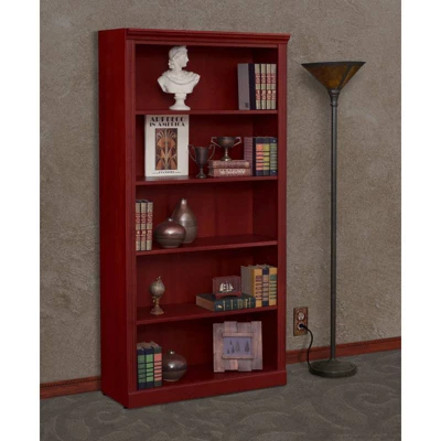 72" Prestige Veneer Bookcase Mahogany - Regency 5 72" Prestige Veneer Bookcase Mahogany - Regency - Image 3