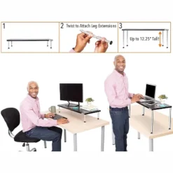 Titan Monitor Stand – 31.25” Height Adjustable Monitor Riser And Desk Shelf– Black – Stand Steady -Furniture Shop GUEST 97b5580d 9350 448e aa4c caf62af40448