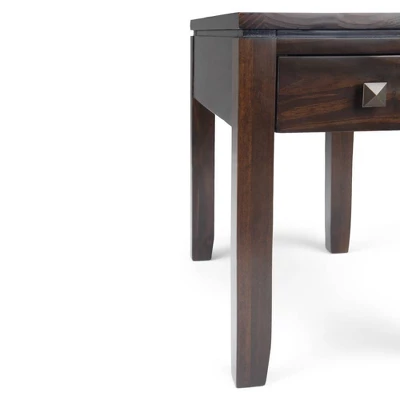 14" Essex Narrow Side Table Mahogany Brown - WyndenHall 7 14" Essex Narrow Side Table Mahogany Brown - WyndenHall - Image 5