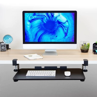 Mount-It! Clamp Keyboard Tray | Sliding Under Desk Keyboard & Mouse Platform | Retractable Undermount Drawer | No Screws Or Scratches To Assemble 4 Mount-It! Clamp Keyboard Tray | Sliding Under Desk Keyboard & Mouse Platform | Retractable Undermount Drawer | No Screws Or Scratches To Assemble - Image 2