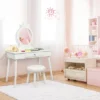 Costway Kids Vanity Makeup Table & Chair Set Make Up Stool Play Set For Children 2 Costway Kids Vanity Makeup Table & Chair Set Make Up Stool Play Set For Children -Furniture Shop GUEST 98c68905 2f7e 4d5f 812f b11c513d71d6
