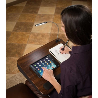 Sofia + Sam Memory Foam Lap Desk With USB Light Portable - Black 5 Sofia + Sam Memory Foam Lap Desk With USB Light Portable - Black - Image 3