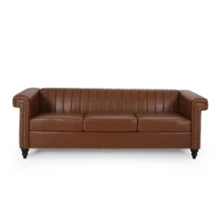 Drury Contemporary Channel Stitch 3 Seater Sofa With Nailhead Trim - Christopher Knight Home 23 Drury Contemporary Channel Stitch 3 Seater Sofa With Nailhead Trim - Christopher Knight Home -Furniture Shop GUEST 994f811a f178 4b8a b2cd d48efbfa4344