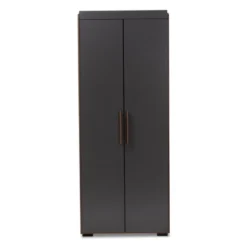 7 Shelf Wardrobe Rikke Two-Tone Wood Storage Cabinet Brown - Baxton Studio -Furniture Shop GUEST 9a48b12c f71a 4790 aa1b ae79f7dee93b