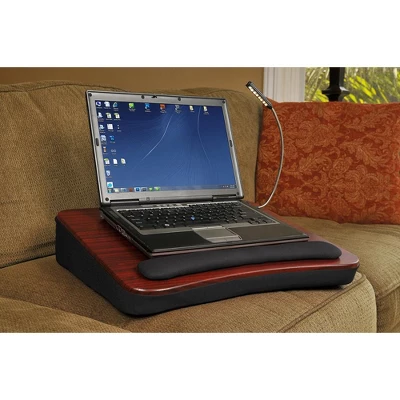 Sofia + Sam Memory Foam Lap Desk With USB Light Portable - Black 3 Sofia + Sam Memory Foam Lap Desk With USB Light Portable - Black