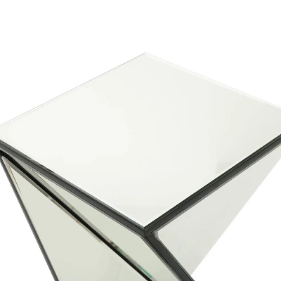 Amiel Geometrical Mirrored Side Table Silver - Christopher Knight Home 7 Amiel Geometrical Mirrored Side Table Silver - Christopher Knight Home - Image 5