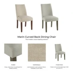 Marin Curved Back Dining Chair Stain Resistant Textured Linen - HomePop 19 Marin Curved Back Dining Chair Stain Resistant Textured Linen - HomePop -Furniture Shop GUEST 9af81757 f5d3 4573 806e ec6267a7dd8b