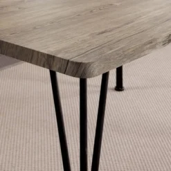 3pc Fairlands X Cross Back Dining Table Set Gray/Dark Bronze - HOMES: Inside + Out -Furniture Shop GUEST 9b0af660 2383 4489 9fdc ad6aec01bd11