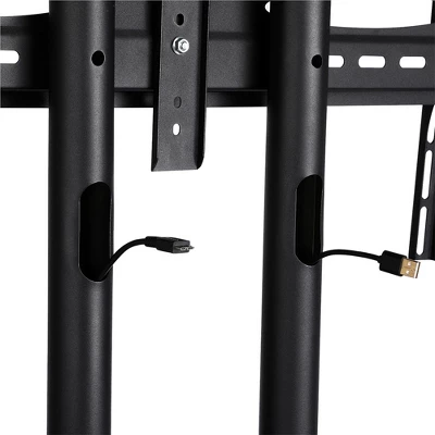 Yaheetech Adjustable Mobile TV Stand Rolling TV Cart With Wheels Black 11 Yaheetech Adjustable Mobile TV Stand Rolling TV Cart With Wheels Black - Image 9