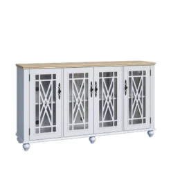 63" Vintage Storage Sideboard Buffet Accent Cabinet - Festivo