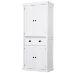 HOMCOM 72" Traditional Freestanding Kitchen Pantry Cupboard With 2 Cabinet, Drawer And Adjustable Shelves 21 HOMCOM 72" Traditional Freestanding Kitchen Pantry Cupboard With 2 Cabinet, Drawer And Adjustable Shelves -Furniture Shop GUEST 9bfea7b1 ef7c 4330 939c ac28b490aeba