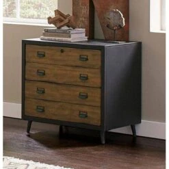 Payton Mid-Century Wood Lateral File Storage File Drawer Black - Martin Furniture -Furniture Shop GUEST 9c962a07 80f6 436b a7b3 b74df659ad24