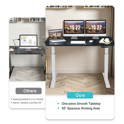Costway Electric 55''x28'' Standing Desk Adjustable Sit To Stand W/ Controller 9 Costway Electric 55''x28'' Standing Desk Adjustable Sit To Stand W/ Controller - Image 7