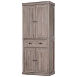 HOMCOM 72" Traditional Freestanding Kitchen Pantry Cupboard With 2 Cabinet, Drawer And Adjustable Shelves 14 HOMCOM 72" Traditional Freestanding Kitchen Pantry Cupboard With 2 Cabinet, Drawer And Adjustable Shelves -Furniture Shop GUEST 9ca2fb7c 0d6d 434c ac7c 892d6b8c8026
