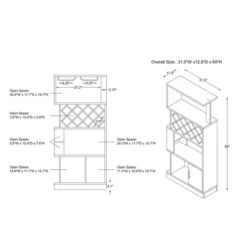 Wellster Wine Cabinet For 11 Wine Bottles And Stemware Rack - MiBasics -Furniture Shop GUEST 9ce2d175 504d 45ea 8c29 989718dc3c0b