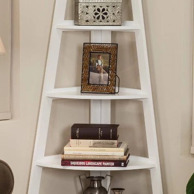 63" X 26.5" Five-Tier Pyramid Corner Ladder Shelf - Danya B. 4 63" X 26.5" Five-Tier Pyramid Corner Ladder Shelf - Danya B. - Image 2