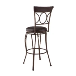 29.9" Circles Back Barstool Metal/Brown - Linon -Furniture Shop GUEST 9dddd6e9 4e7f 4b51 b009 8460ec995d09