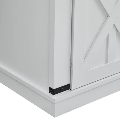 37" Buffet Bar Cabinet White - Home Essentials 9 37" Buffet Bar Cabinet White - Home Essentials - Image 7