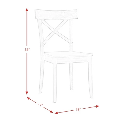 2pc Keaton X Back Wooden Side Chair Set Beach - Picket House Furnishings 13 2pc Keaton X Back Wooden Side Chair Set Beach - Picket House Furnishings - Image 11