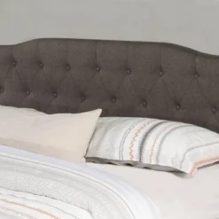 Nicole Upholstered Headboard Stone Fabric/Metal (Frame Not Included) - Hillsdale Furniture -Furniture Shop GUEST 9f5a05ec 8962 461f ae50 3da0461e6b66
