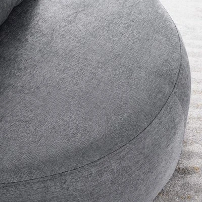 Modern Chenille Accent Reading Chair, High-Stretch Round Lounge Sofa-ModernLuxe 14 Modern Chenille Accent Reading Chair, High-Stretch Round Lounge Sofa-ModernLuxe - Image 12