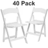 Flash Furniture Hercules™ Folding Chair - White Resin - 40 Pack 1000LB Weight Capacity Comfortable Event Chair - Light Weight Folding Chair -Furniture Shop GUEST 9fe59484 2044 4b71 a602 2f8646e4b634
