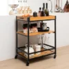 Costway 3-Tier Wine Bar Cart Rolling Rack Serving Trolley Detachable Top & Glass Holder 2 Costway 3-Tier Wine Bar Cart Rolling Rack Serving Trolley Detachable Top & Glass Holder -Furniture Shop GUEST a0ce61db 3752 4e1c 9e38 77faa3903c18