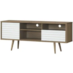Costway Modern TV Stand/Console Cabinet 3 Shelves Storage Drawer Splayed Leg Wood/White 17 Costway Modern TV Stand/Console Cabinet 3 Shelves Storage Drawer Splayed Leg Wood/White -Furniture Shop GUEST a0ea3d96 c647 47b2 8ef3 3b8dccb7beef