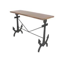 Coastal Anchor Metal Console Table Brown - Olivia & May -Furniture Shop GUEST a12ae4f4 9af7 46ea 8ac5 3ffe17f90647