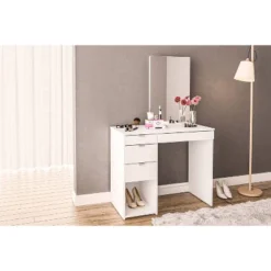 Joplin Vanity With Mirror White - Polifurniture -Furniture Shop GUEST a153e52e 8405 4b0e 8d4b b3ff857f4ad4