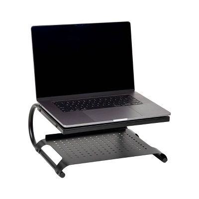 Mind Reader Monitor Stand/Riser 2 Tier Ventilated Metal Black 7 Mind Reader Monitor Stand/Riser 2 Tier Ventilated Metal Black - Image 5
