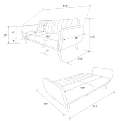 Brittany Futon Convertible Sofa Faux Leather - Novogratz 24 Brittany Futon Convertible Sofa Faux Leather - Novogratz -Furniture Shop GUEST a15f132f d654 4114 92a5 847307a3f39a