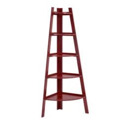 63" X 26.5" Five-Tier Pyramid Corner Ladder Shelf - Danya B. 17 63" X 26.5" Five-Tier Pyramid Corner Ladder Shelf - Danya B. -Furniture Shop GUEST a1a5d2fd ced9 426f 8b4e 8a40277e3e62
